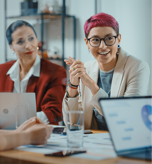 Consulting team collaborating